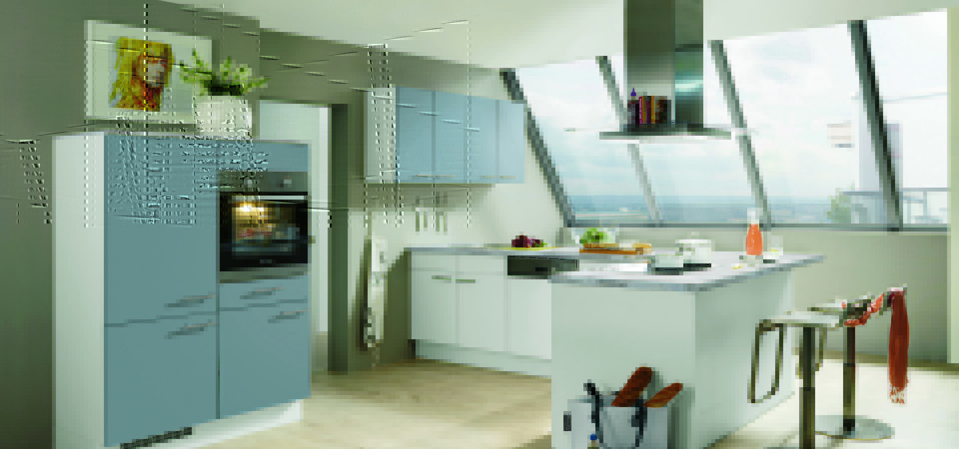 Кухня Speed Nobilia с матовыми фасадами в стиле минимализм